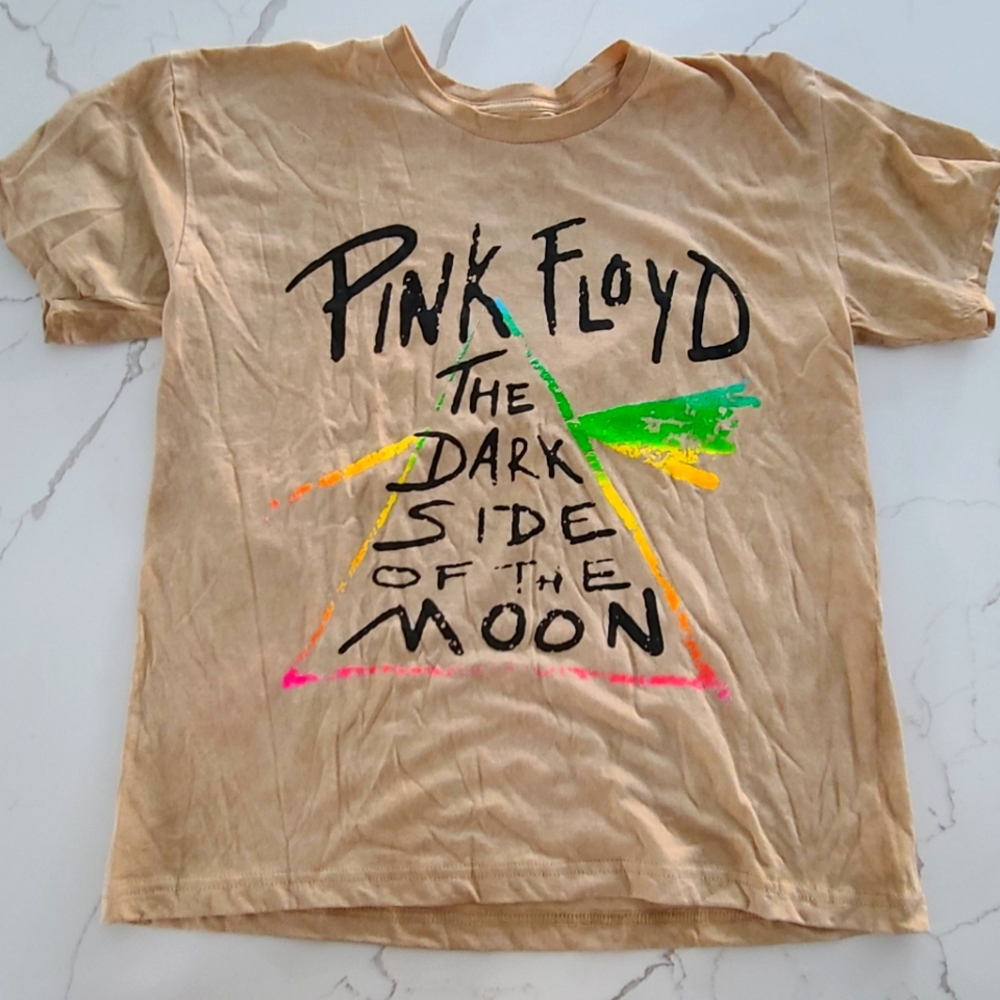 Beige Pink Floyd Oversized Tee